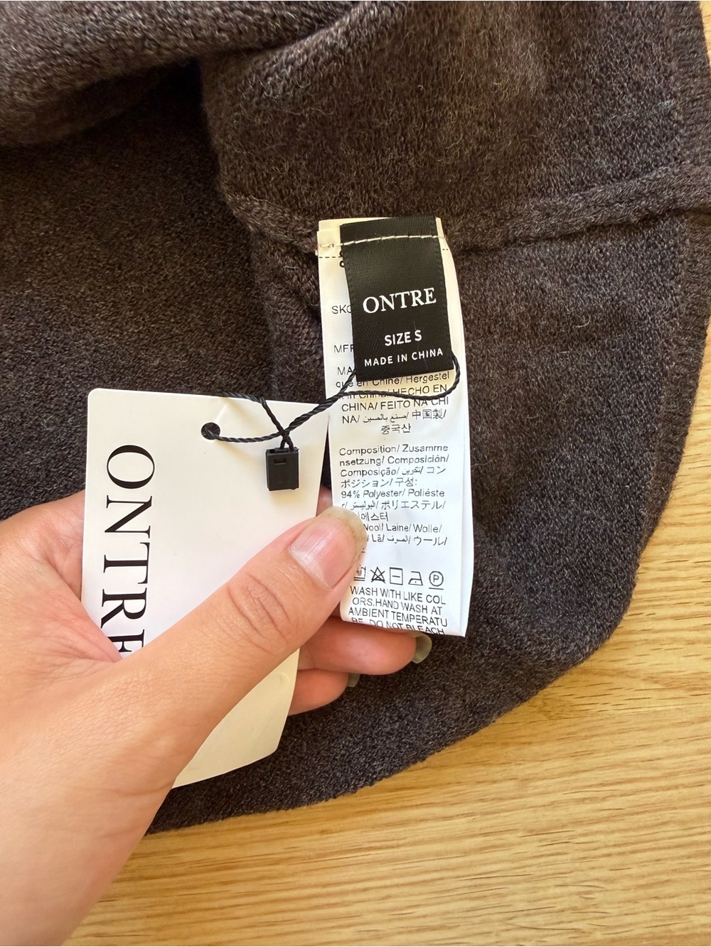 NWT Ontre women’s brown long sleeve size small - Picture 3 of 4